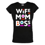 KOSZULKA DAMSKA PREZENT NA DZIEŃ MAMY ŻONA MAMA SZEFOWA WIFE MOM BOSS 110