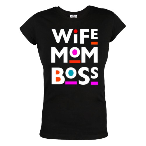 KOSZULKA DAMSKA PREZENT NA DZIEŃ MAMY ŻONA MAMA SZEFOWA WIFE MOM BOSS 110 1