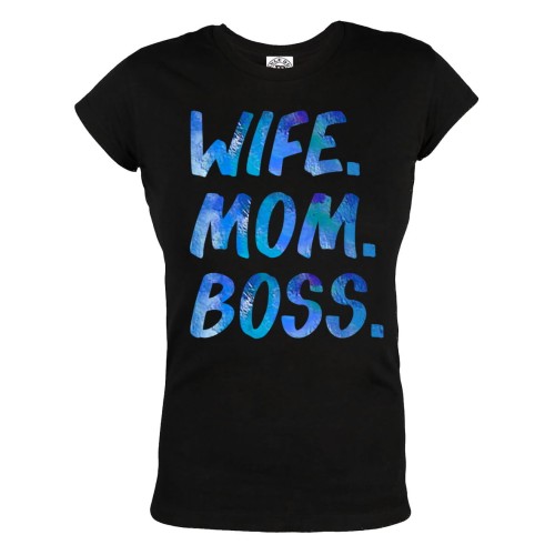 KOSZULKA DAMSKA PREZENT NA DZIEŃ MAMY ŻONA MAMA SZEFOWA WIFE MOM BOSS 115 1