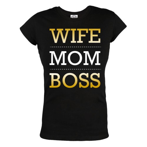 KOSZULKA DAMSKA PREZENT NA DZIEŃ MAMY ŻONA MAMA SZEFOWA WIFE MOM BOSS 118 1