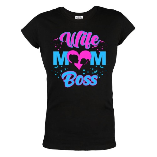 KOSZULKA DAMSKA PREZENT NA DZIEŃ MAMY ŻONA MAMA SZEFOWA WIFE MOM BOSS 119 1