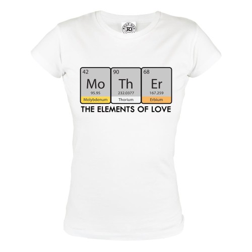 KOSZULKA DAMSKA PREZENT NA DZIEŃ MAMY MAMA PIERWIASTKI MO-TH-ER THE ELEMENTS OF LOVE 1