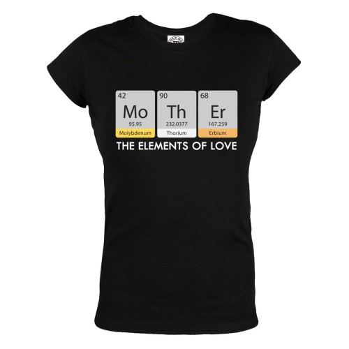 KOSZULKA DAMSKA PREZENT NA DZIEŃ MAMY MAMA PIERWIASTKI MO-TH-ER THE ELEMENTS OF LOVE 1