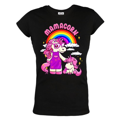 KOSZULKA DAMSKA PREZENT NA DZIEŃ MAMY DLA MAMY MAMACORN UNICORN JEDNOROŻCE TĘCZA 1
