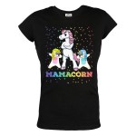 KOSZULKA DAMSKA PREZENT NA DZIEŃ MAMY DLA MAMY MAMACORN UNICORN MAMA JEDNOROŻEC I DWA MAŁE JEDNOROŻCE