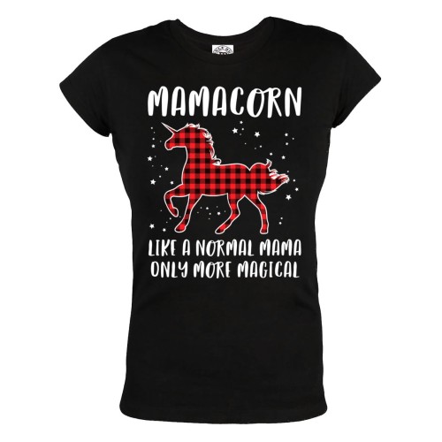 KOSZULKA DAMSKA PREZENT NA DZIEŃ MAMY DLA MAMY MAMACORN UNICORN LIKE A NORMAL MAMA ONLY MORE MAGICAL