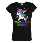 KOSZULKA DAMSKA PREZENT NA DZIEŃ MAMY DLA MAMY MAMACORN UNICORN TĘCZOWY JEDNOROŻEC LIKE A NORMAL MAMA ONLY MORE AWESOME