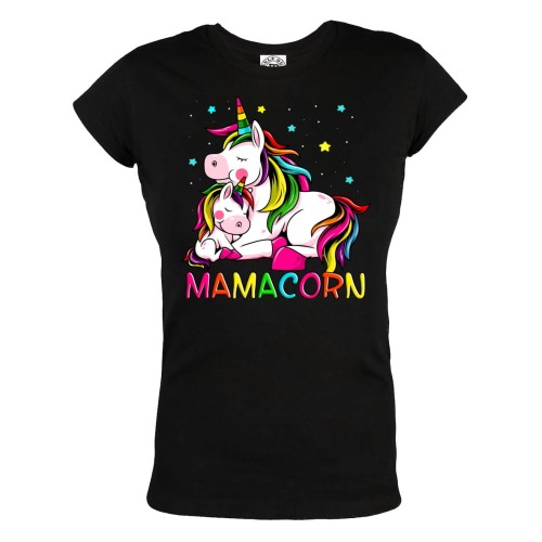 KOSZULKA DAMSKA PREZENT NA DZIEŃ MATKI DLA MAMY MAMACORN UNICORN TĘCZOWE JEDNOROŻCE
