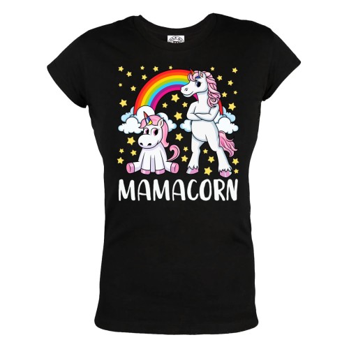 KOSZULKA DAMSKA PREZENT NA DZIEŃ MATKI DLA MAMY MAMACORN UNICORN JEDNOROŻCE TĘCZA