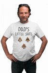 KOSZULKA MĘSKA PERSONALIZOWANA Z ZABAWNYM NADRUKIEM PREZENT NA DZIEŃ OJCA DLA TATY GÓWNIAKI TATUSIA DAD'S LITTLE SHITS