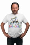 KOSZULKA MĘSKA PERSONALIZOWANA PREZENT NA DZIEŃ OJCA DLA TATY PODAJ IMIĘ JEDNOROŻEC DADACORN 5 DZIECI