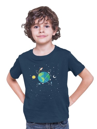 KOSZULKA DZIECIĘCA ASTRONOMIA UKŁAD SŁONECZNY PLANETA ZIEMIA KOSMOS 