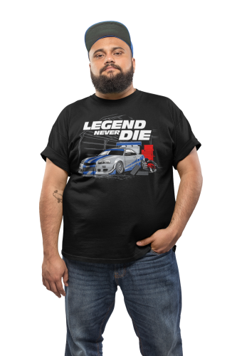 KOSZULKA MOTO MOTORYZACYJNA SPORTOWY SAMOCHÓD LEGEND NEVER DIE 