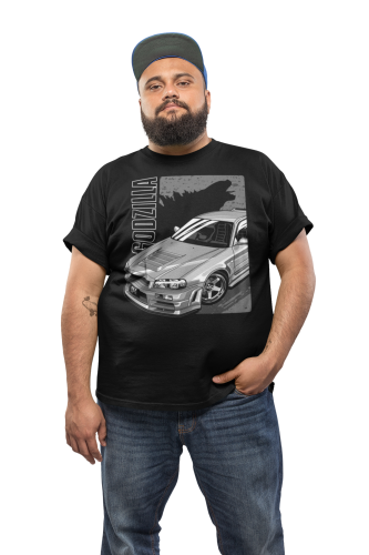 KOSZULKA MOTO MOTORYZACYJNA SPORTOWY SAMOCHÓD NISSAN GTR GODZILLA