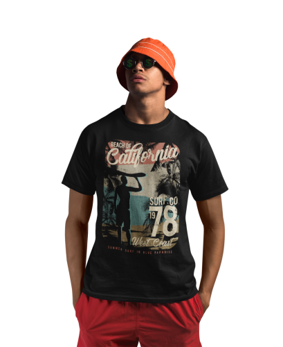 KOSZULKA NA LATO WAKACYJNA WAKACJE BEACH OF CALIFORNIA WEST COAST SUFRING 