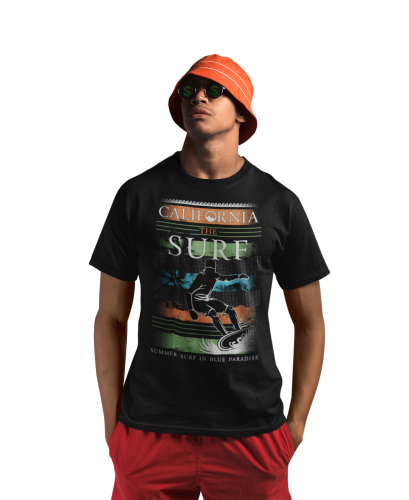 KOSZULKA NA LATO WAKACYJNA WAKACJE CALIFORNIA THE SURF BLUE PARADISE 