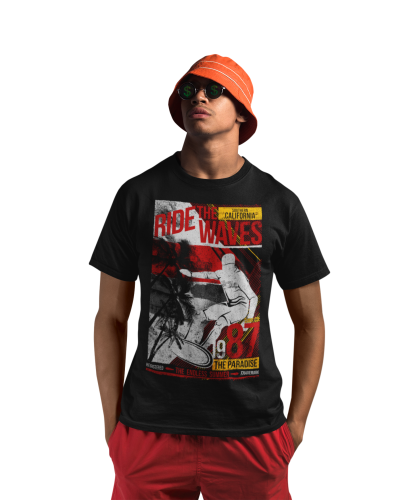 KOSZULKA NA LATO WAKACYJNA WAKACJE RIDE THE WAVES SURFING
