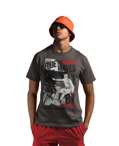 KOSZULKA NA LATO WAKACYJNA WAKACJE RIDE THE WAVES SURFING CALIFORNIA