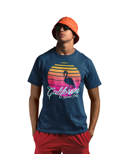 KOSZULKA NA LATO WAKACYJNA WAKACJE FLAMING CALIFORNIA SUMMER VIBES 