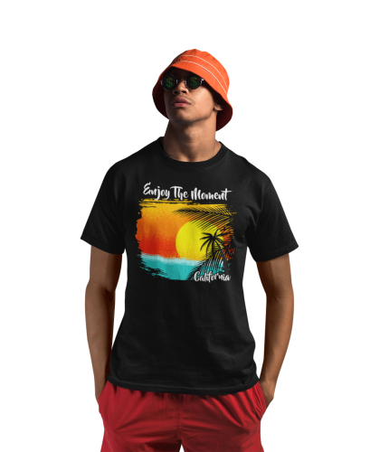 KOSZULKA NA LATO WAKACYJNA WAKACJE PALMY ENJOY THE MOMENT CALIFORNIA