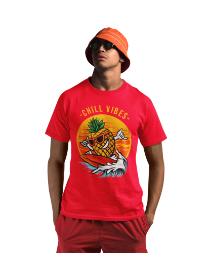 KOSZULKA NA LATO WAKACYJNA WAKACJE ANANAS CHILL VIBES SURFING 