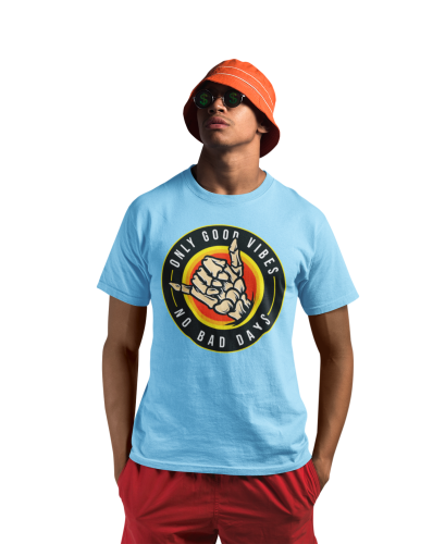 KOSZULKA NA LATO WAKACYJNA WAKACJE ONLY GOOD VIBES NO BAD DAYS 