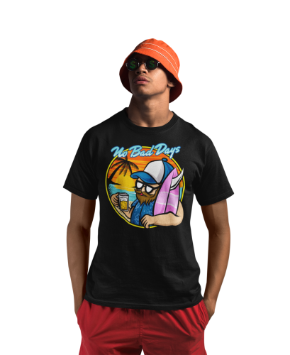 KOSZULKA NA LATO WAKACYJNA WAKACJE SURFING I PIWO NO BAD DAYS 