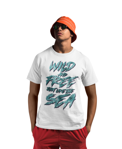 KOSZULKA NA LATO WAKACYJNA WAKACJE WILD AND FREE JUST LIKE THE SEA