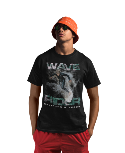 KOSZULKA NA LATO WAKACYJNA WAKACJE SURFER SURFING WAVE RIDER CALIFORNIA BEACH 