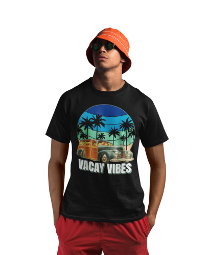 KOSZULKA NA LATO WAKACYJNA WAKACJE WAKAJKI PALMY VACAY VIBES 