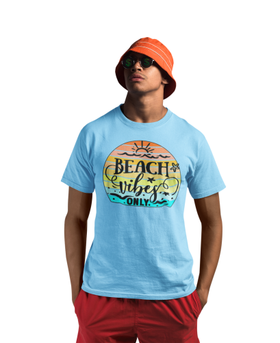 KOSZULKA NA LATO WAKACYJNA WAKACJE SUMMERTIME BEACH VIBES ONLY 