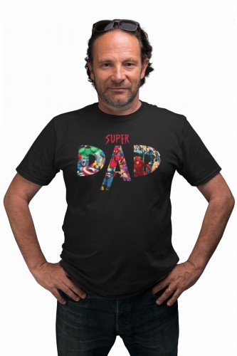 KOSZULKA PREZENT NA DZIEŃ OJCA DLA TATY TATA SUPER DAD MARVEL FAN 