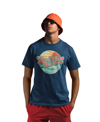 KOSZULKA NA LATO WAKACYJNA WAKACJE SUMMERTIME GOOD VIBES HIGH TIDES 