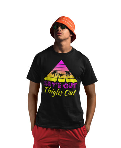 KOSZULKA NA LATO WAKACYJNA WAKACJE SUMMERTIME SKY'S OUT THIGHS OUT