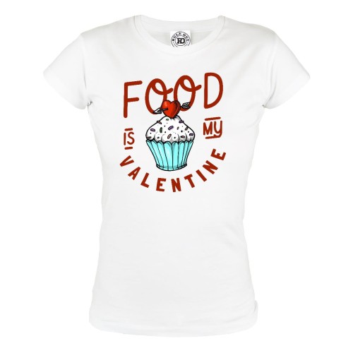 KOSZULKA WALENTYNKOWA PREZENT NA WALENTYNKI DLA NIEJ FOOD IS MY VALENTINE 