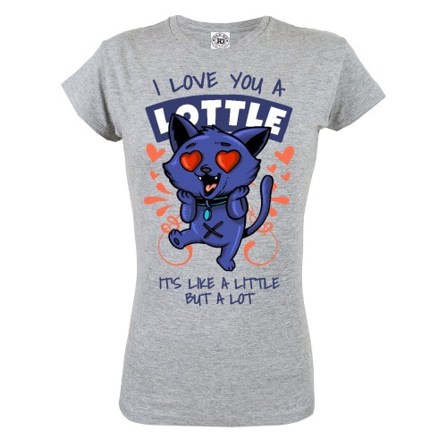 KOSZULKA WALENTYNKOWA PREZENT NA WALENTYNKI DLA NIEJ I LOVE YOU A LOTTLE IT'S LIKE A LITTLE BUT A LOT 