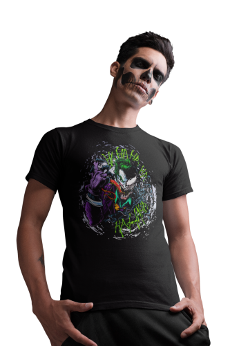 MĘSKA KOSZULKA Z NADRUKIEM NA HALLOWEEN HORROR JOKER VENOM