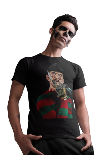 MĘSKA KOSZULKA Z NADRUKIEM NA HALLOWEEN HORROR FREDDY KRUEGER 