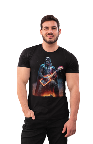 KOSZULKA STAR WARS GWIEZDNE WOJNY DARTH VADER Z GITARĄ GITARA ON FIRE 