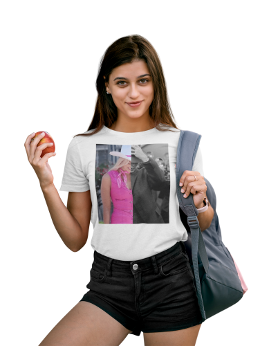 DAMSKA KOSZULKA FILMOWA FILM BARBIE X OPPENHEIMER BARBENHEIMER HITY KINOWE 