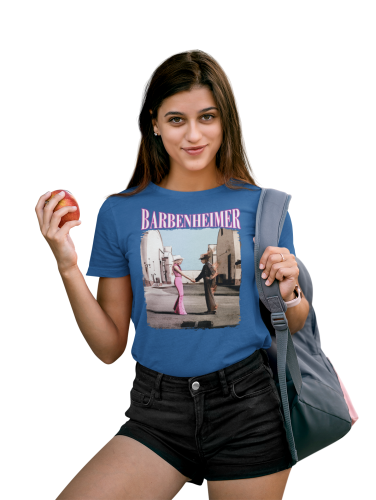 DAMSKA KOSZULKA FILMOWA FILM BARBIE X OPPENHEIMER BARBENHEIMER 