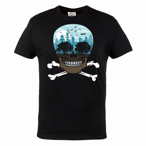 KOSZULKA MĘSKA Z CZASZKĄ CZACHA MIASTO CITY SKULL 