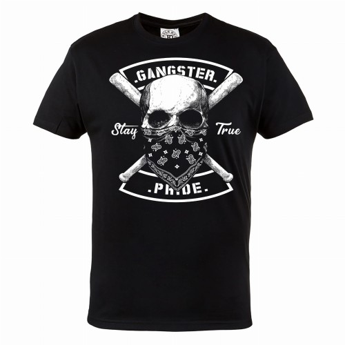 KOSZULKA MĘSKA Z CZASZKĄ CZACHA BANDANA GANGSTER PRIDE STAY TRUE SKULL 