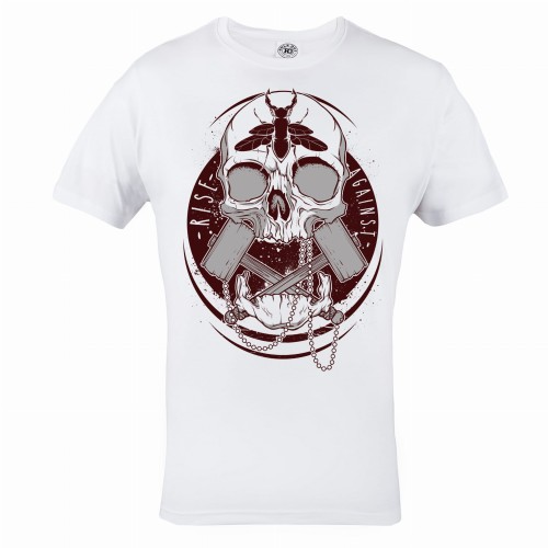 KOSZULKA MĘSKA Z CZASZKĄ CZACHA SKULL RISE AGAINST 