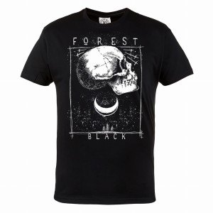 KOSZULKA MĘSKA Z CZASZKĄ CZACHA SKULL FOREST BLACK