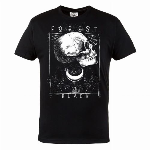 KOSZULKA MĘSKA Z CZASZKĄ CZACHA SKULL FOREST BLACK 