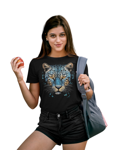 DAMSKA KOSZULKA CASUAL ZWIERZĘTA GEPARD DZIKA NATURA ANIMAL 