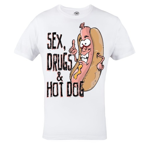 KOSZULKA ŚMIESZNE SEX, DRUGS & HOT DOG 2