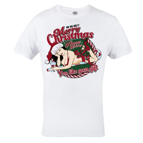 KOSZULKA ŚWIĄTECZNA MĘSKA SANTA YOU LIKE YOUR GIFT 