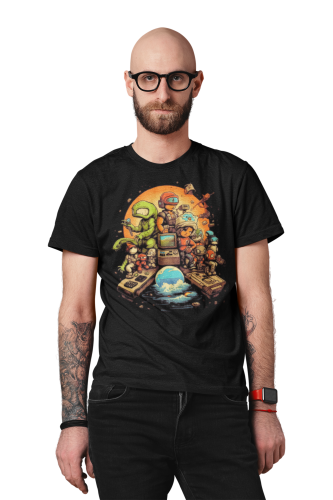 KOSZULKA GAMINGOWA DLA GRACZA ŚWIAT GIER VIDEO GAMER OLD SCHOOL 